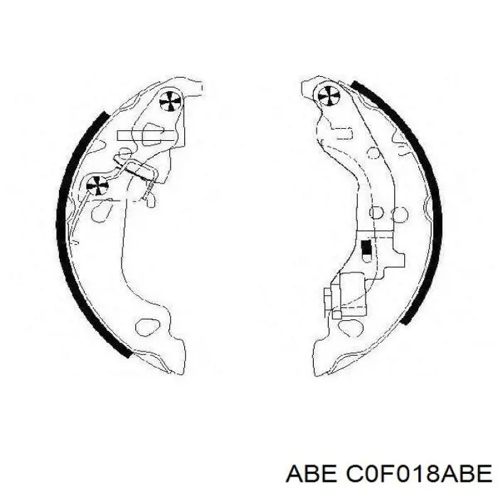 Задние барабанные колодки C0F018ABE ABE