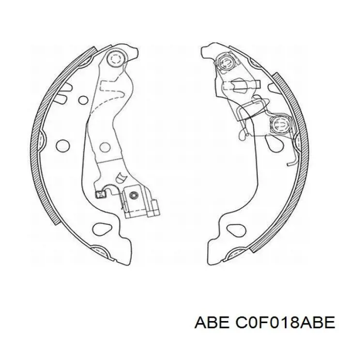 Задние барабанные колодки C0F018ABE ABE