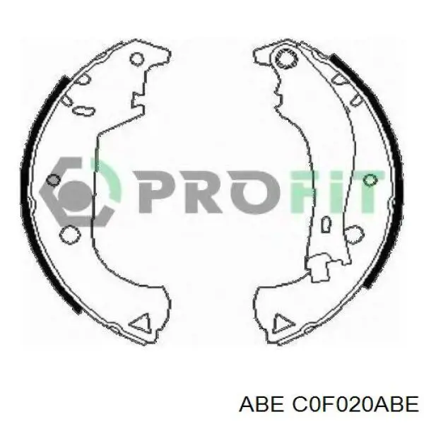 C0F020ABE ABE Барабанные тормозные колодки