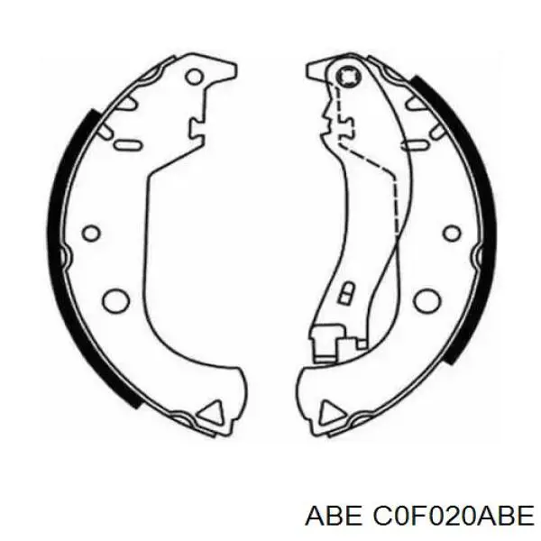 Задние барабанные колодки C0F020ABE ABE