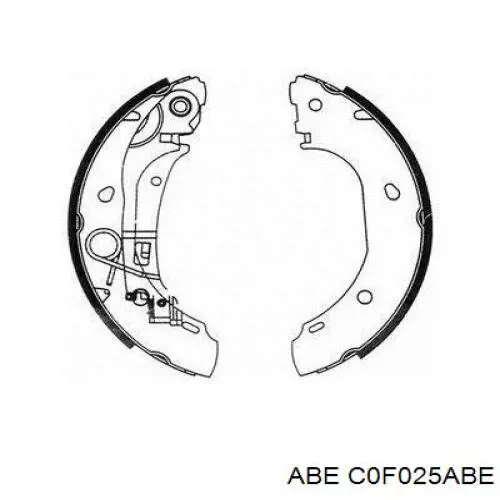 C0F025ABE ABE колодки тормозные задние барабанные
