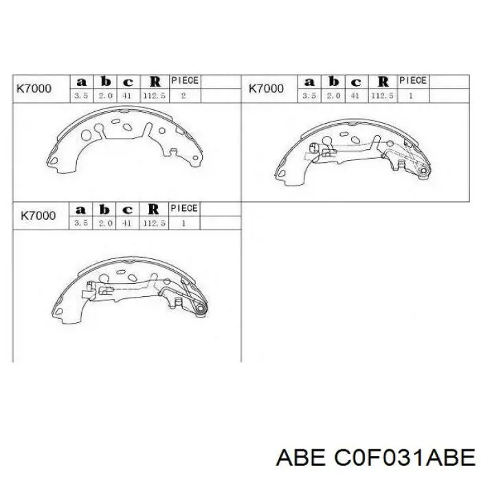 Тормоза рабочие задние ножные и тормозные барабаны ABE C0F031ABE цена, от 21.53 USD