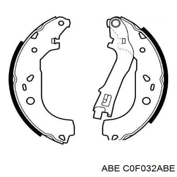C0F032ABE ABE Барабанные тормозные колодки