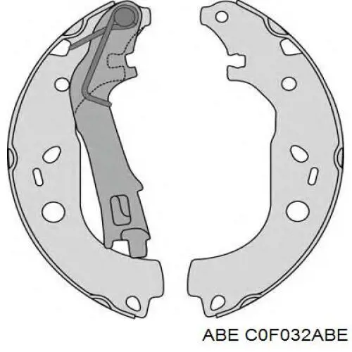 Купить C0F032ABE ABE Задние барабанные тормозные колодки