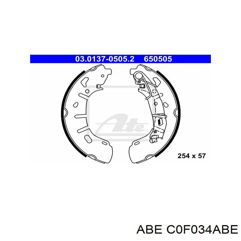 Задние барабанные колодки C0F034ABE ABE