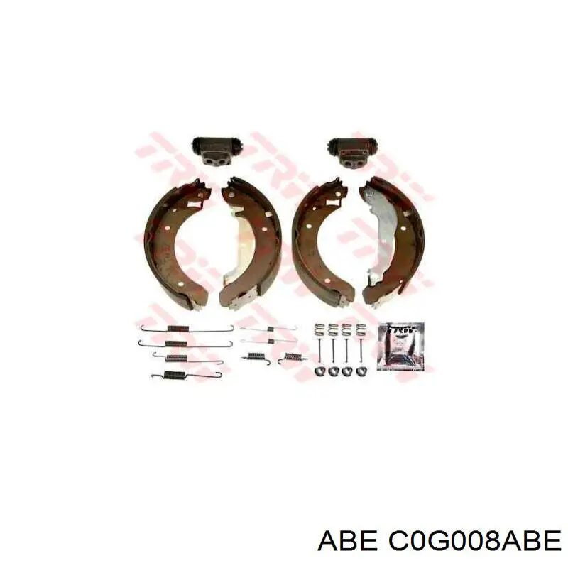 Купить C0G008ABE ABE Задние барабанные тормозные колодки