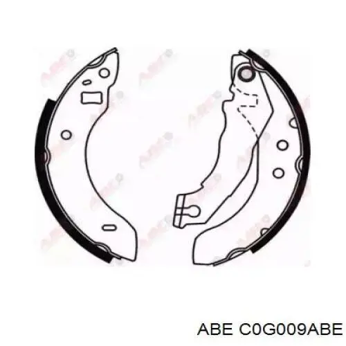Барабанные колодки ABE C0G009ABE