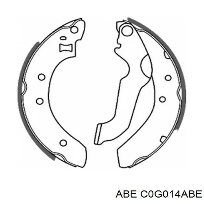 Задние барабанные колодки C0G014ABE ABE