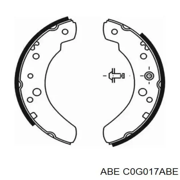 Задние барабанные колодки C0G017ABE ABE