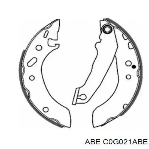 C0G021ABE ABE колодки тормозные задние барабанные