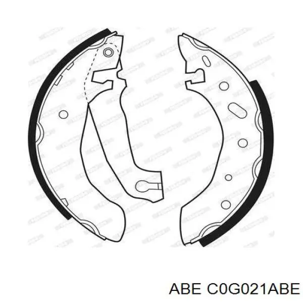 Купить C0G021ABE ABE Задние барабанные тормозные колодки