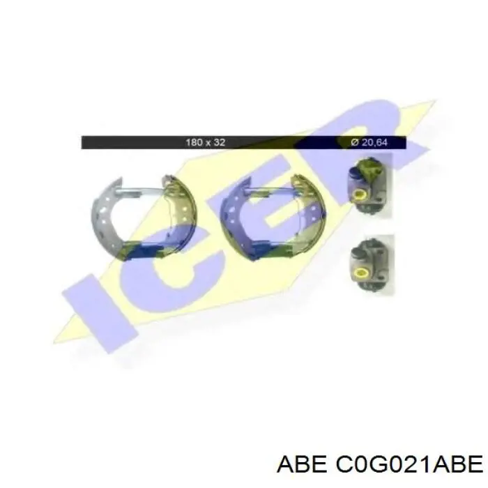 Задние барабанные колодки C0G021ABE ABE