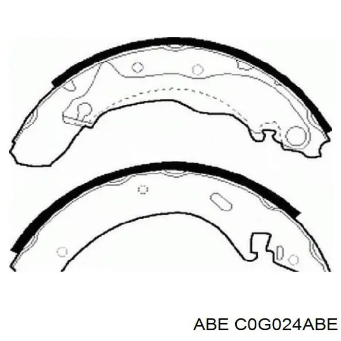 Барабанные колодки ABE C0G024ABE