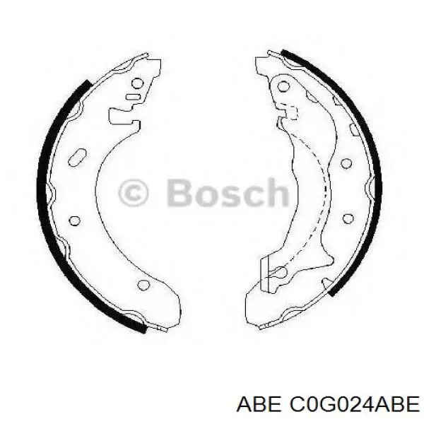 Задние барабанные колодки C0G024ABE ABE