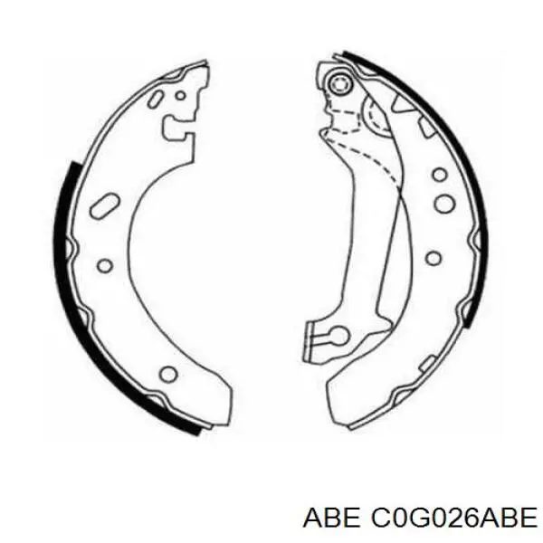 Купить C0G026ABE ABE Задние барабанные тормозные колодки