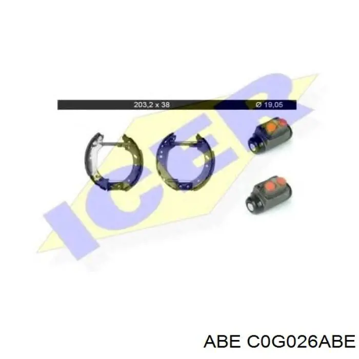 Задние барабанные колодки C0G026ABE ABE