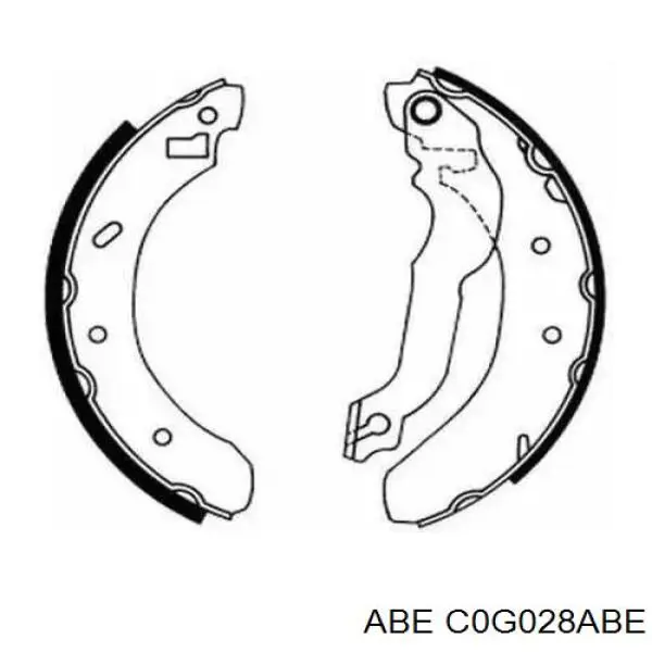 Задние барабанные колодки C0G028ABE ABE