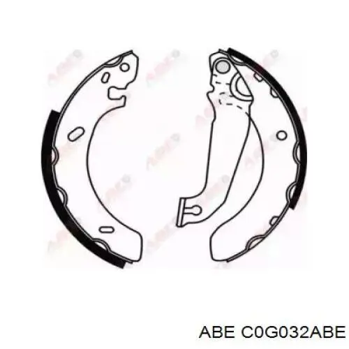 Барабанные колодки ABE C0G032ABE