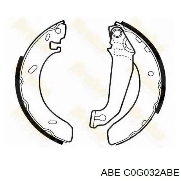 Задние барабанные колодки C0G032ABE ABE