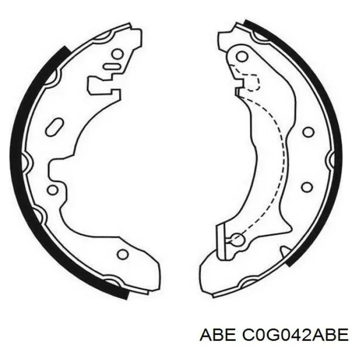 C0G042ABE ABE колодки тормозные задние барабанные