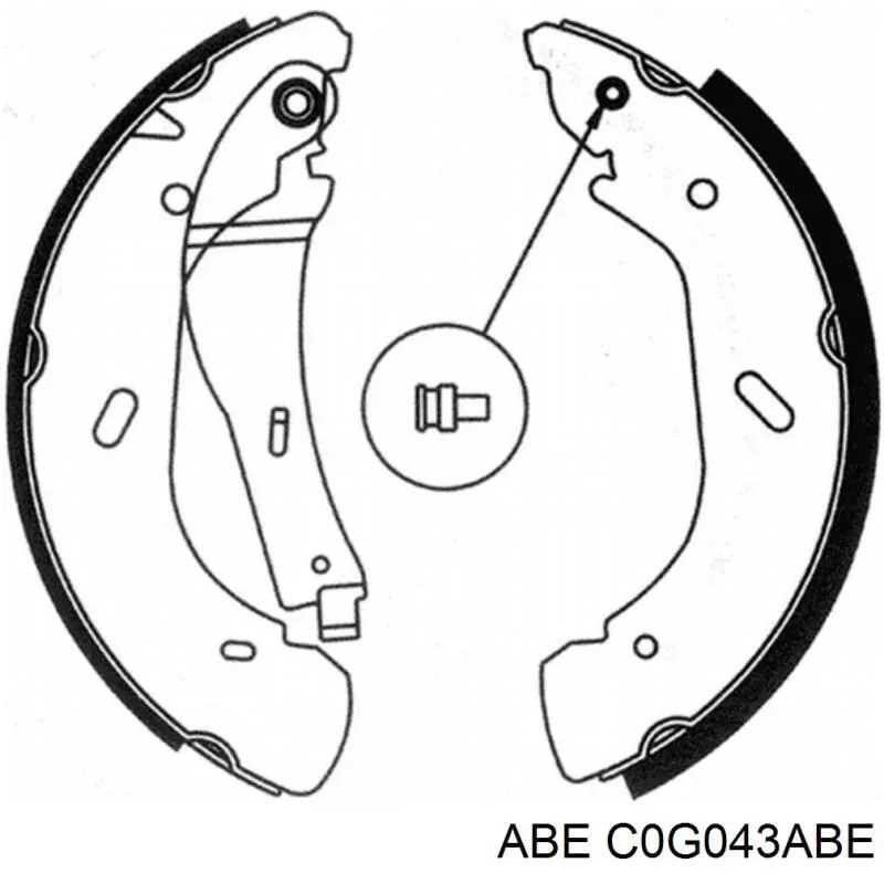 Задние барабанные колодки C0G043ABE ABE