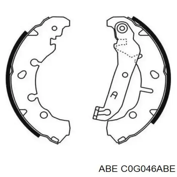 C0G046ABE ABE колодки тормозные задние барабанные
