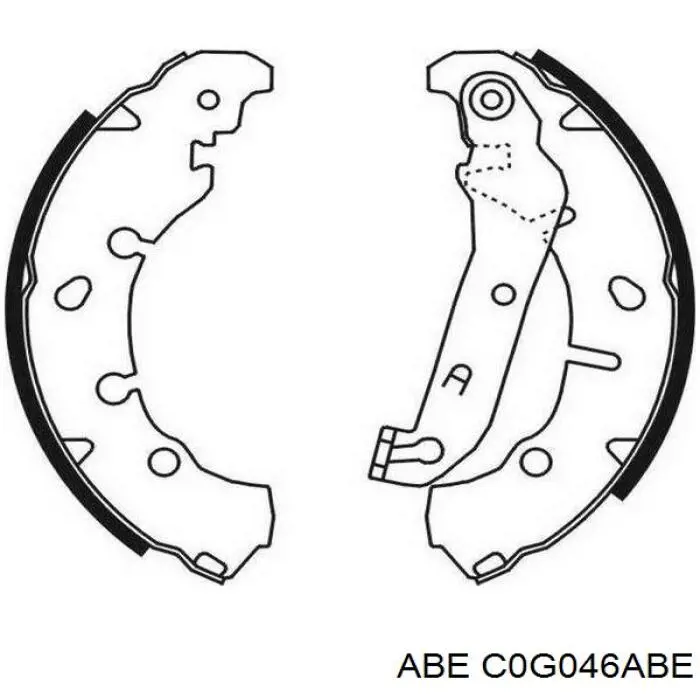 Купить C0G046ABE ABE Задние барабанные тормозные колодки
