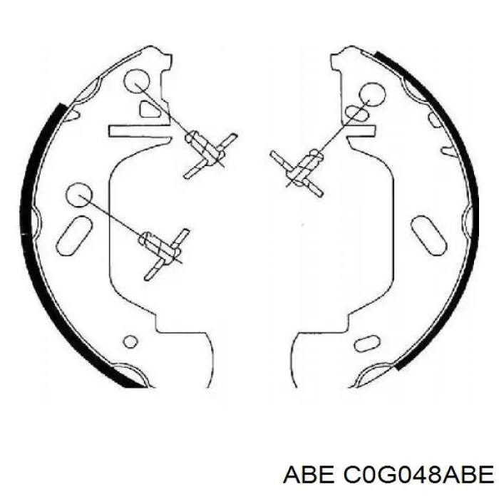 Барабанные колодки ABE C0G048ABE