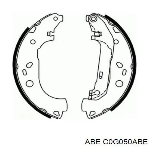 Задние барабанные колодки C0G050ABE ABE