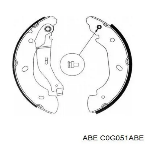 Колодки гальмові задні, барабанні C0G051ABE ABE