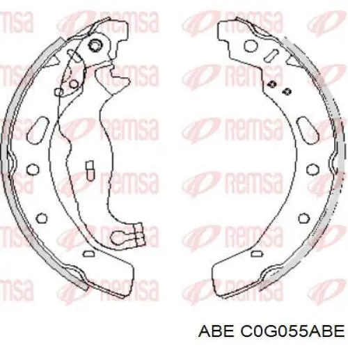 Купить C0G055ABE ABE Задние барабанные тормозные колодки