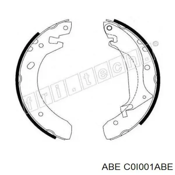 Задние барабанные колодки C0I001ABE ABE