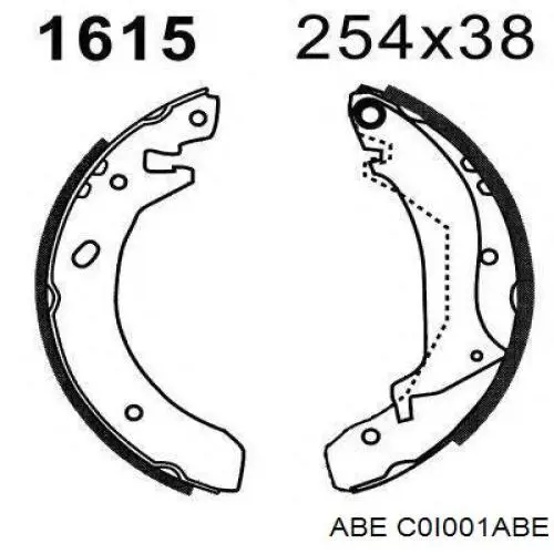 Барабанные колодки ABE C0I001ABE
