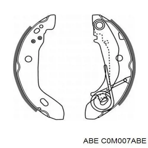 Задние барабанные колодки C0M007ABE ABE