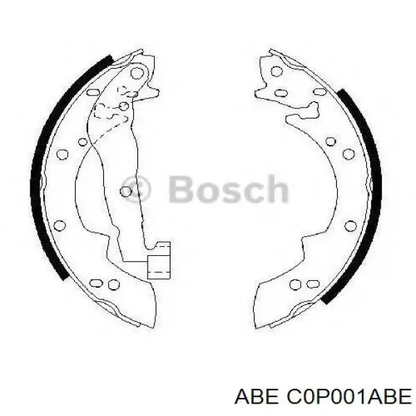 Zapatas de frenos de tambor traseras C0P001ABE ABE