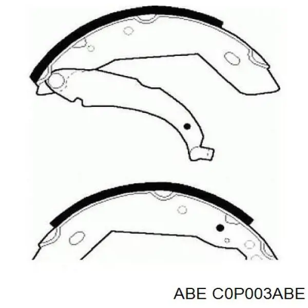 C0P003ABE ABE Барабанные тормозные колодки