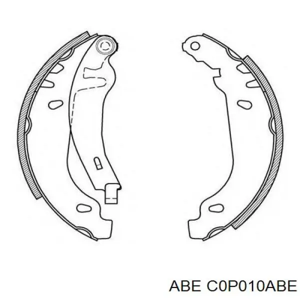Барабанные колодки ABE C0P010ABE