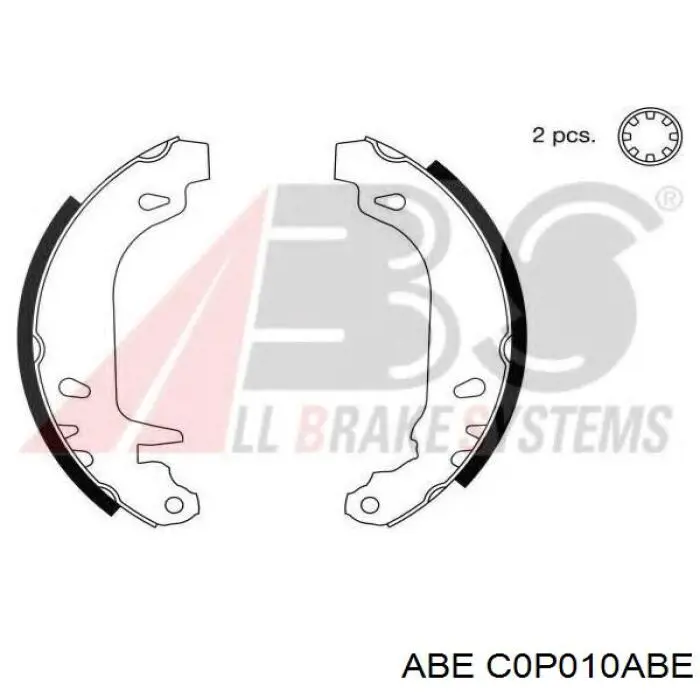 Купить C0P010ABE ABE Задние барабанные тормозные колодки