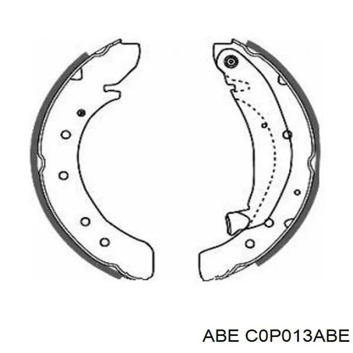 Задние барабанные колодки C0P013ABE ABE