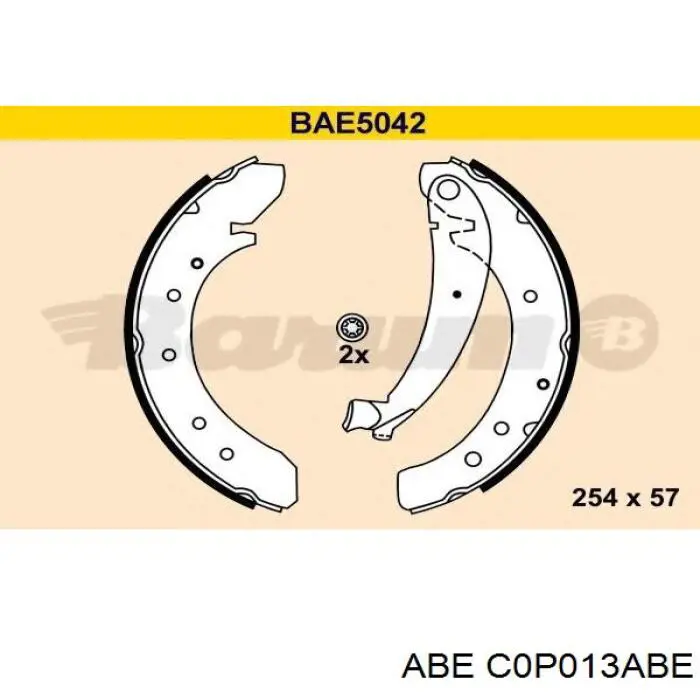 Задние барабанные колодки C0P013ABE ABE