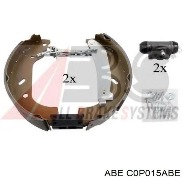 C0P015ABE ABE Барабанные тормозные колодки