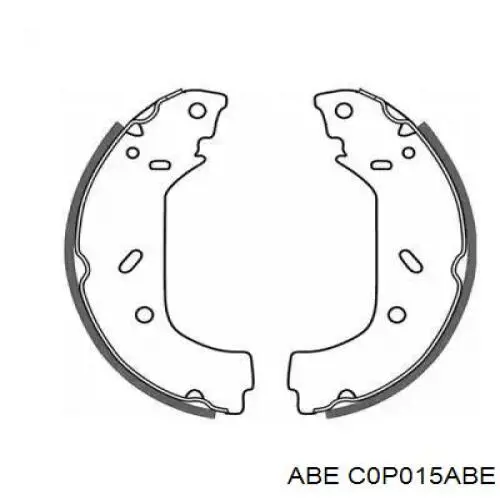Колодки тормозные задние барабанные ABE C0P015ABE