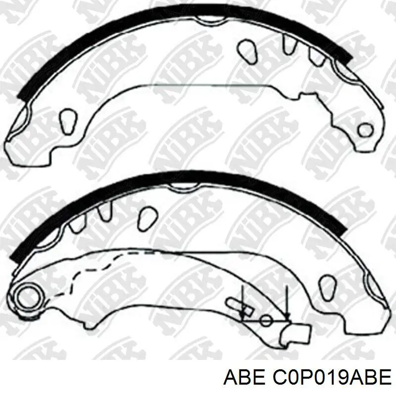 Купить C0P019ABE ABE Задние барабанные тормозные колодки