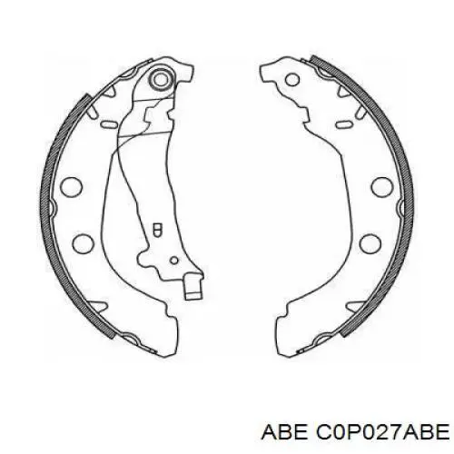 Задние барабанные колодки C0P027ABE ABE