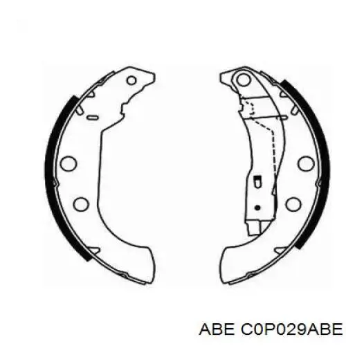 C0P029ABE ABE колодки тормозные задние барабанные