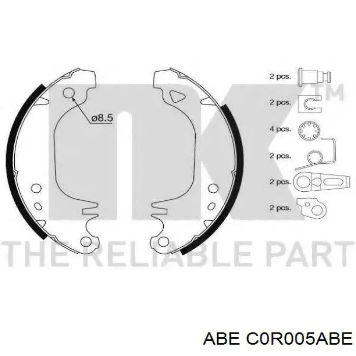 Тормоза рабочие задние ножные и тормозные барабаны ABE C0R005ABE цена, от 10.49 USD