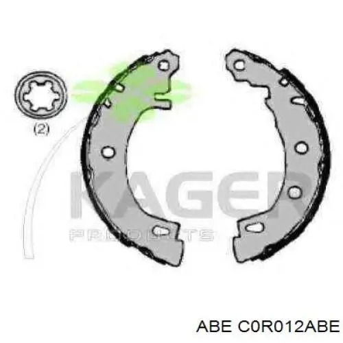 Задние барабанные колодки C0R012ABE ABE