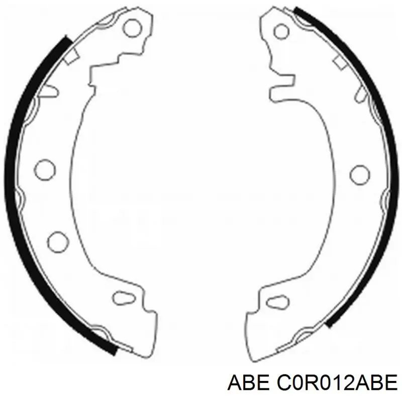 Задние барабанные колодки C0R012ABE ABE