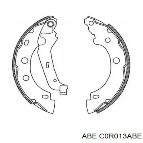 Задние барабанные колодки C0R013ABE ABE