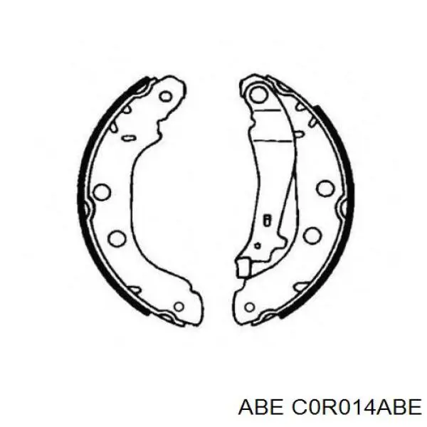 Задние барабанные колодки C0R014ABE ABE